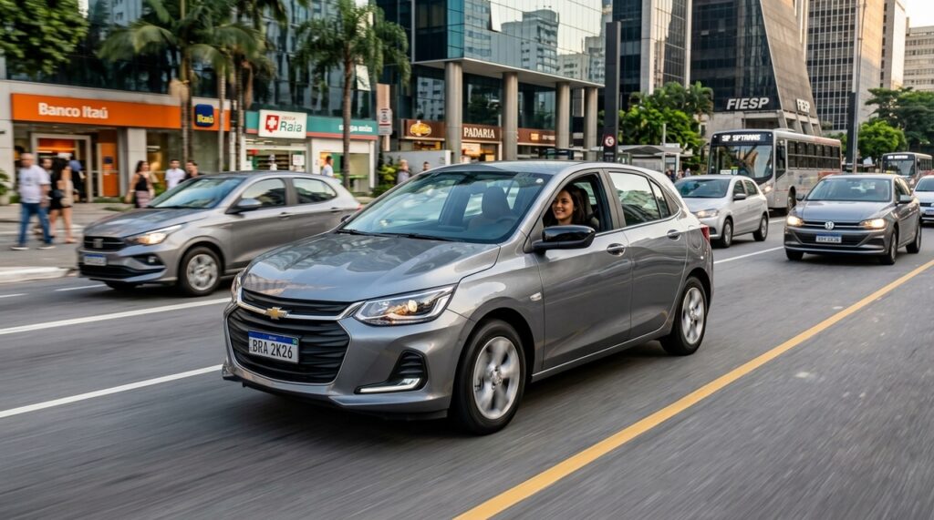 Chevrolet Onix 2026, com motor 1.0 turbo de até 121 cv e preço perto de R$ 100 mil, pode unir desempenho e economia no Brasil