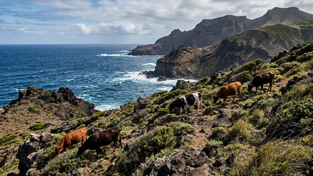 Cinco vacas deixadas em uma ilha em 1871 deram origem a um rebanho tão isolado que virou mistério para pesquisadores por gerações
