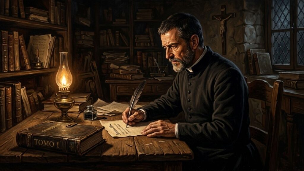 Citação do dia de Padre Antônio Vieira: "Para falar ao vento, bastam palavras; para falar ao coração, são necessárias…" — a frase de um sermão de 1655 sobre a distância entre o que se diz e o que se faz