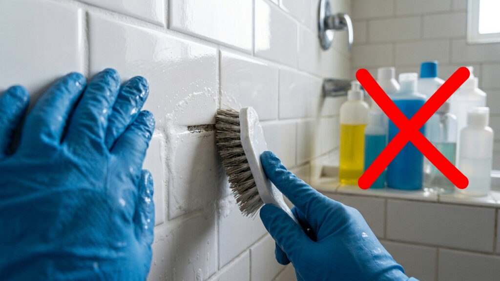 Sem água sanitária, nem cloro: a melhor forma de branquear o rejunte encardido do banheiro usando apenas vinagre de álcool e detergente neutro