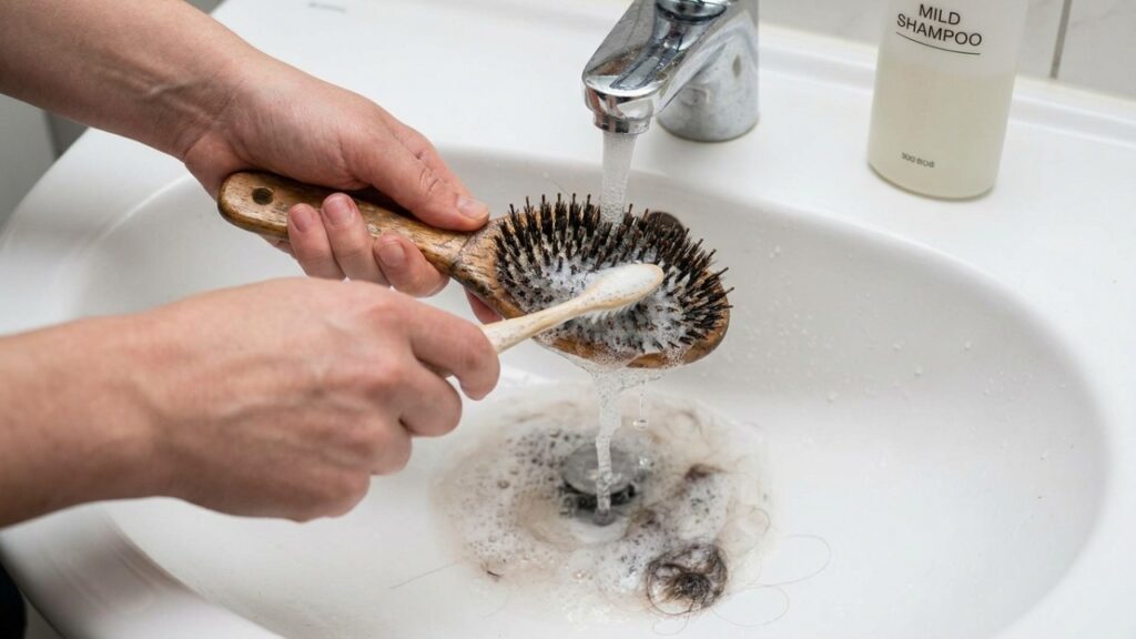 Nem sempre é culpa do shampoo: a escova usada todos os dias pode fazer o cabelo parecer oleoso muito mais rápido
