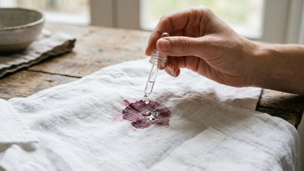 O segredo dos especialistas em tecidos finos para remover manchas antigas de vinho tinto seco da roupa clara sem estragar o tecido