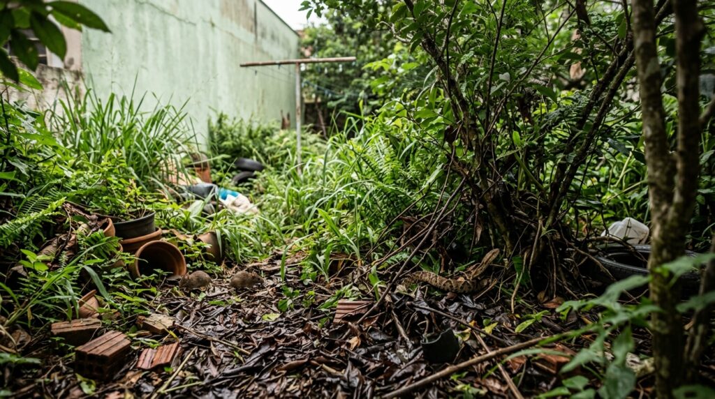 A vegetação modifica temperatura, umidade e abrigo no ambiente, criando microhabitats que podem favorecer determinadas espécies de cobras e suas presas