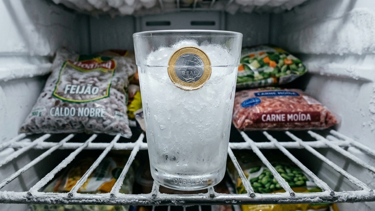 Deixar um copo de água congelada com uma moeda em cima no freezer antes de viajar: para que serve e por que é recomendado na temporada de temporais