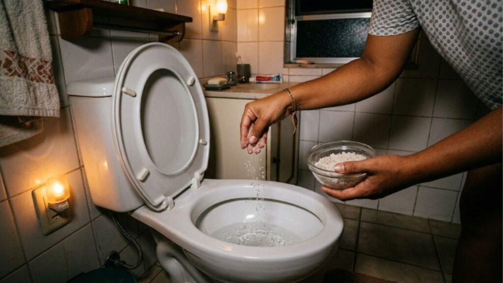 Colocar sal no vaso sanitário antes de dormir: para que serve e por que recomendam fazer isso toda semana