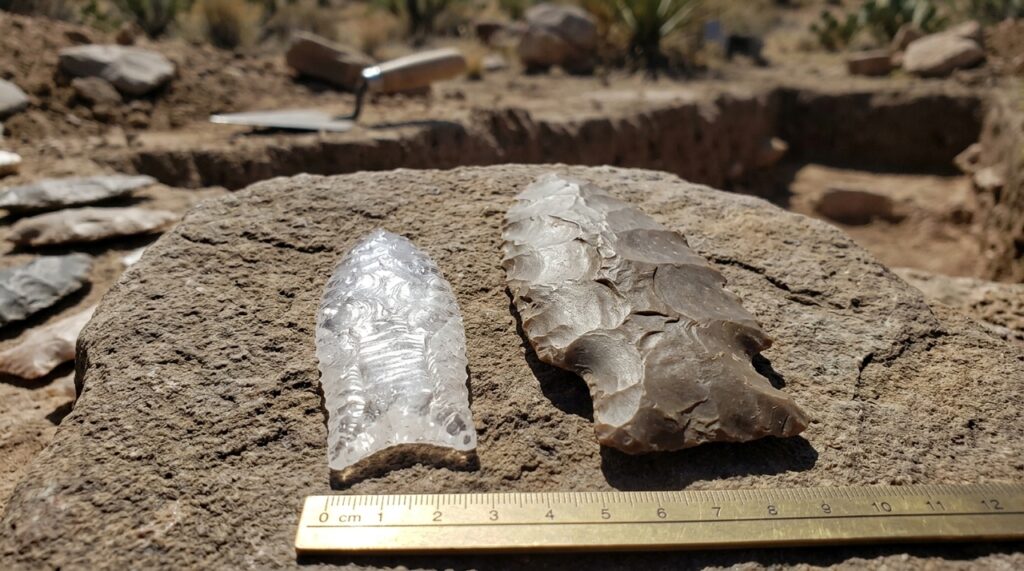 Pontas feitas de cristal mostram como os povos Clovis conseguiam trabalhar uma pedra difícil de moldar. O material também podia ter valor simbólico entre esses grupos antigos
