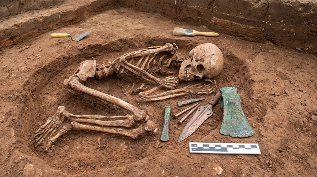 Câmara funerária encontrada em Varna preservava ouro, ferramentas e adornos que revelam diferenças sociais entre comunidades da pré-história