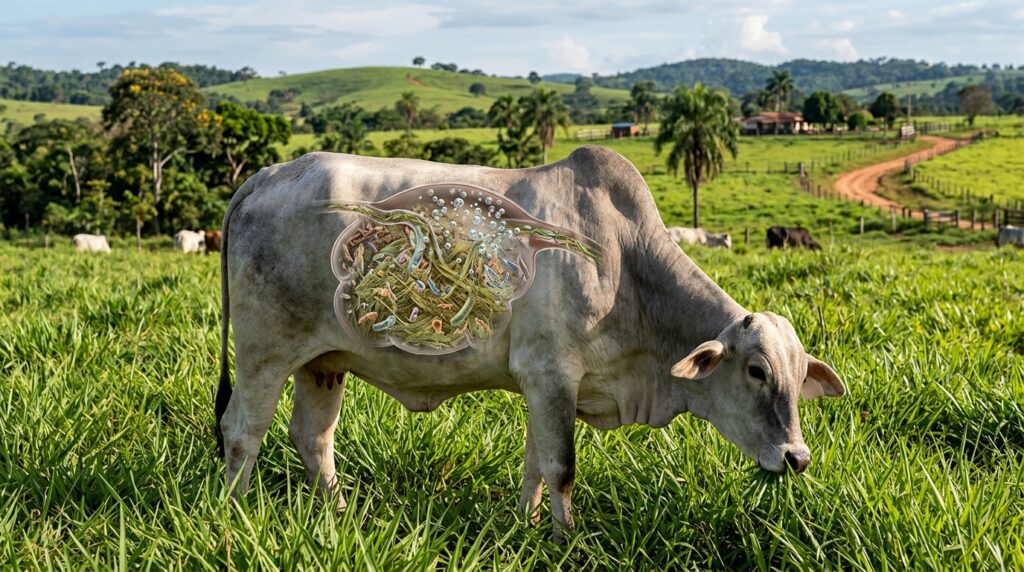Cientistas descobrem o “interruptor” microscópico dentro das vacas que ajuda a explicar um dos maiores mistérios da produção de gases