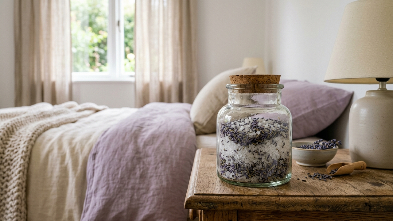 Misturar sal grosso com óleo essencial de lavanda: para que serve o pote aromático no quarto que reduz a umidade e ajuda no relaxamento