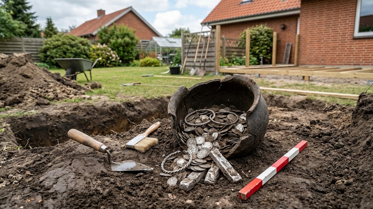 Homem começa a cavar o jardim para construir um terraço e encontra o maior tesouro de prata da Era Viking já descoberto, com cerca de 700 peças