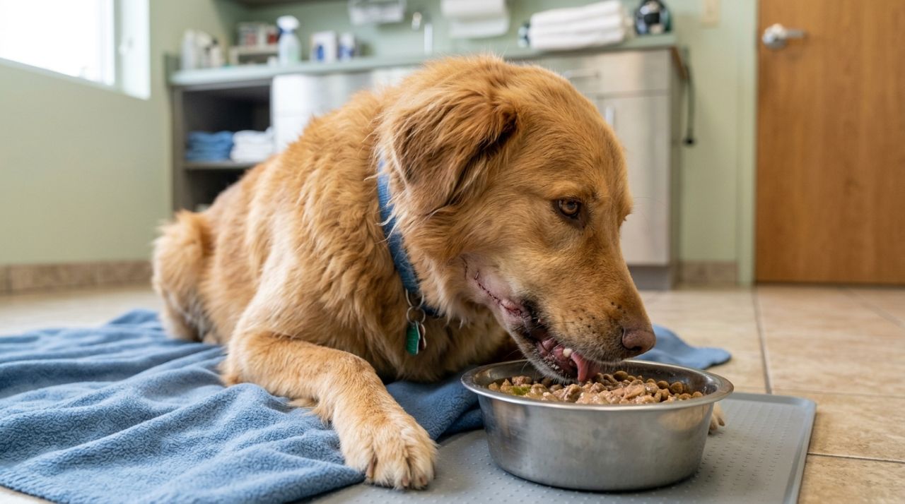 Cão abandonado durante a guerra não conseguia abrir a boca até receber o tratamento que transformou sua vida