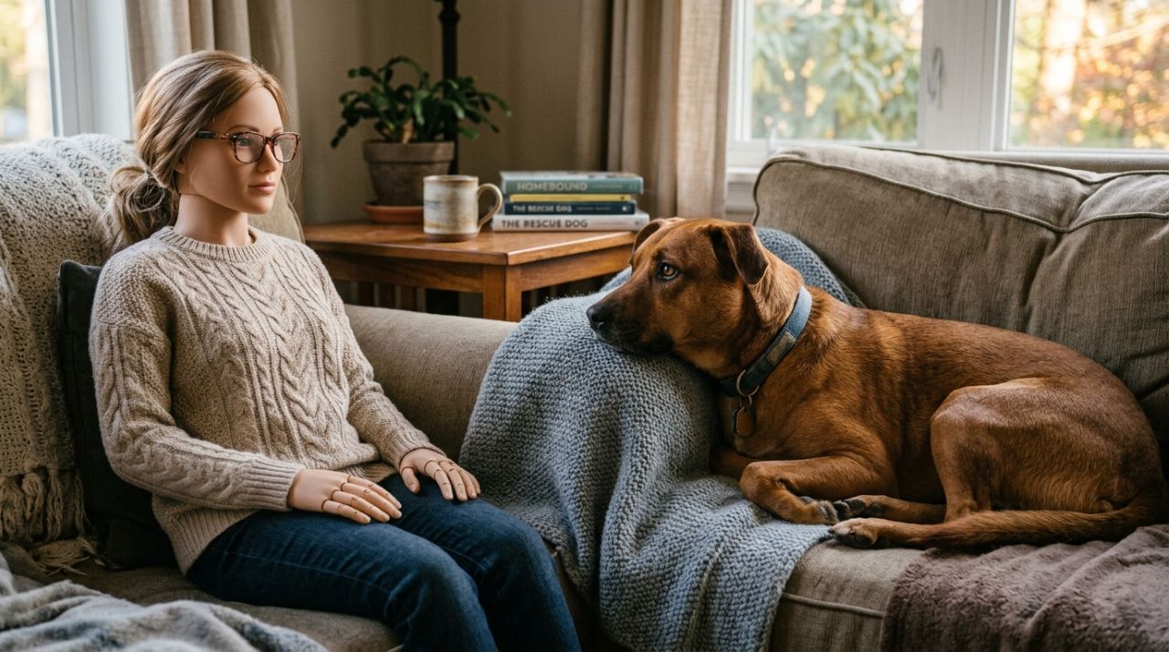 Cachorro ficava angustiado quando tutora saía e ela encontrou uma maneira curiosa de continuar “por perto”