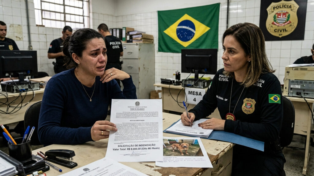 Tutor passeia com pitbull sem focinheira na rua, cão mata poodle de vizinho e dono responde na polícia além de pagar indenização de R$ 8 mil