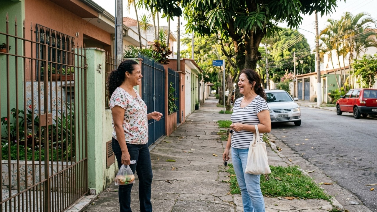 Especialistas em psicologia afirmam que quem costuma cumprimentar os vizinhos ajuda a criar confiança, diminuir a sensação de isolamento e fortalecer a comunidade