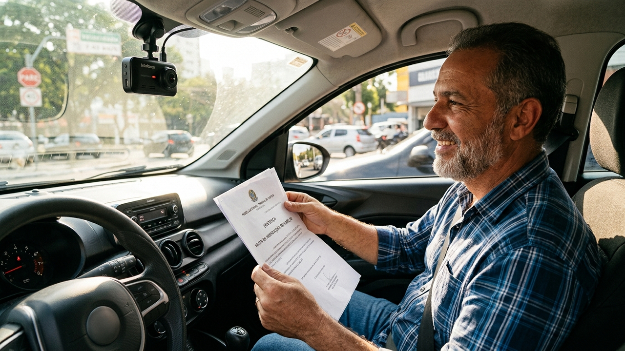 Motorista é multado por uso de celular, câmera veicular prova que ele apenas coçava a orelha e Detran é obrigado a anular infração e pagar R$ 3 mil