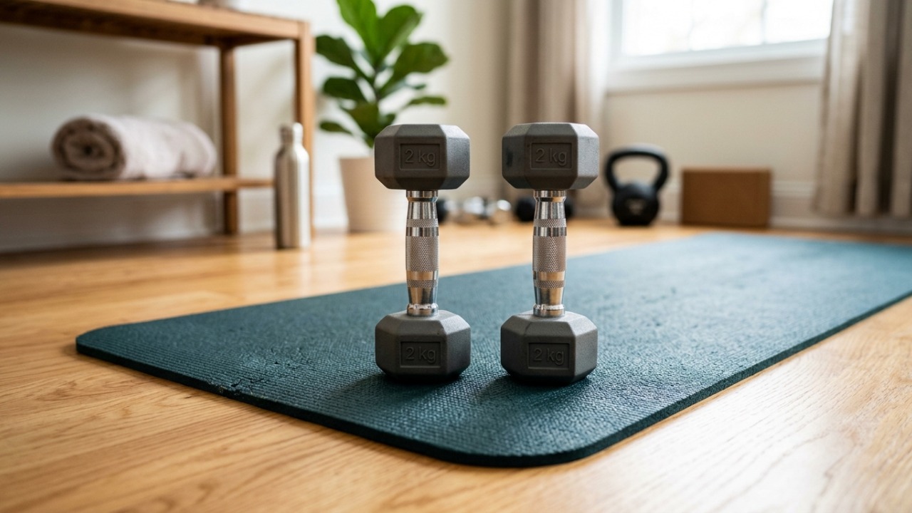 A rotina de 15 minutos com halteres de 2 kg que ajuda a fortalecer os ombros com 5 movimentos simples feitos em casa