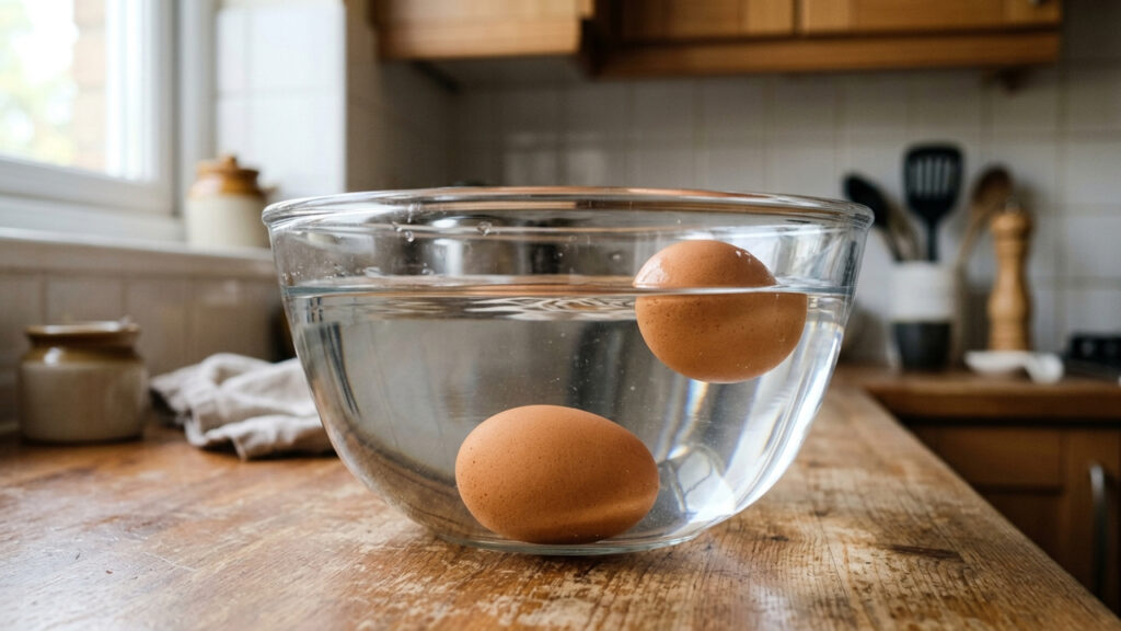 Mergulhar ovos crus em uma tigela com água antes de cozinhar: o teste caseiro simples de flutuação que revela se o alimento está fresco ou estragado