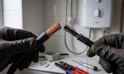 Morador troca o chuveiro por um modelo mais potente e descobre qual bitola de fio a fiação precisa ter para não derreter a tomada