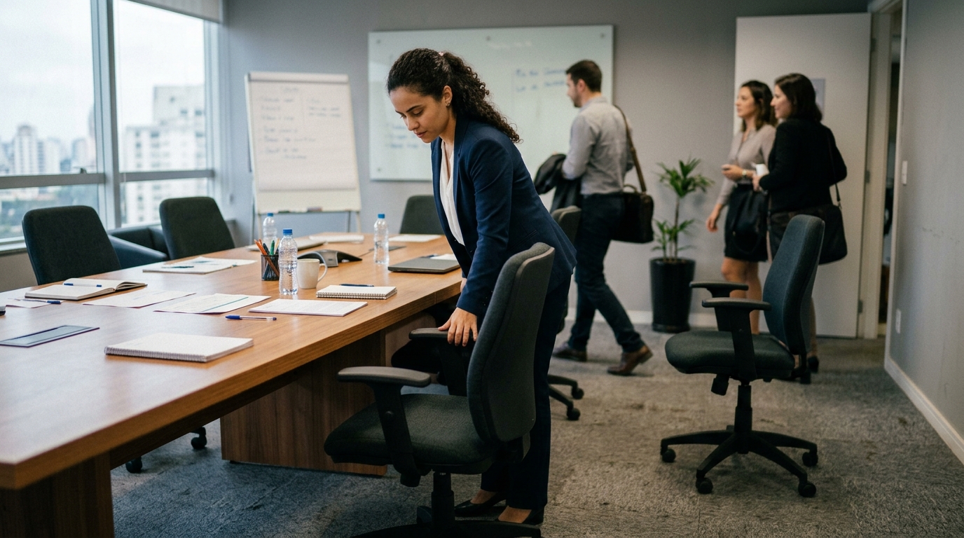 Quem sempre empurra a cadeira de volta para a mesa pode não estar só sendo gentil, mas demonstrando cuidado com o espaço compartilhado, segundo a psicologia