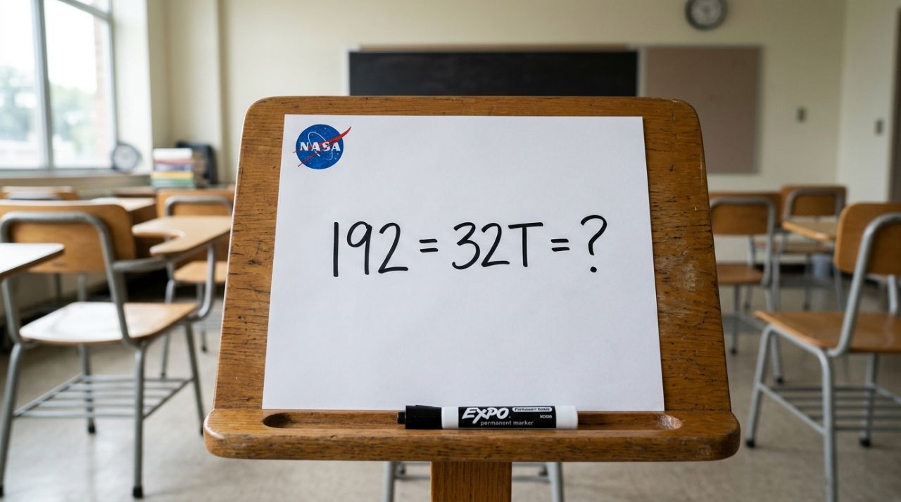 A NASA publicou este desafio para estudantes e a conta é mais simples do que parece: descubra o valor de T em 192 = 32T