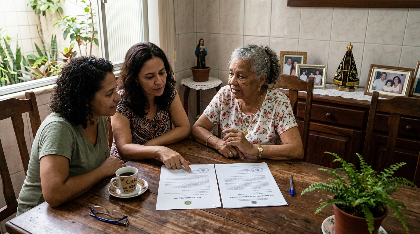 Filha tem direito à herança da mãe? Como o Código Civil divide os bens entre os filhos, o que muda com testamento e o limite de 50% da legítima