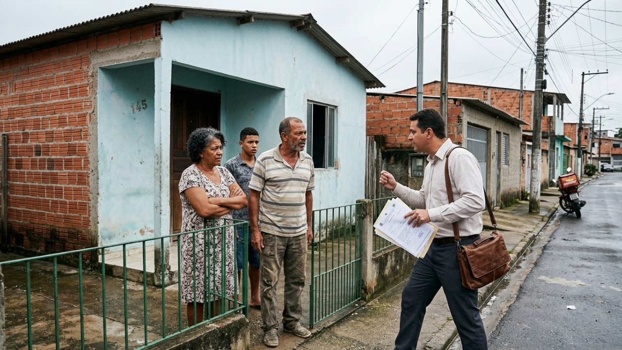 Família mora há 8 anos em terreno abandonado, gasta R$ 120 mil para construir casa simples e antigo dono reaparece exigindo a saída imediata