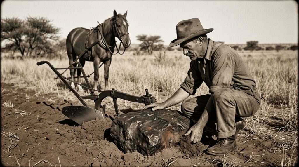 Em 1920, um agricultor bateu em um meteorito de 60 toneladas e que caiu na Terra há 80 mil anos, com um arado