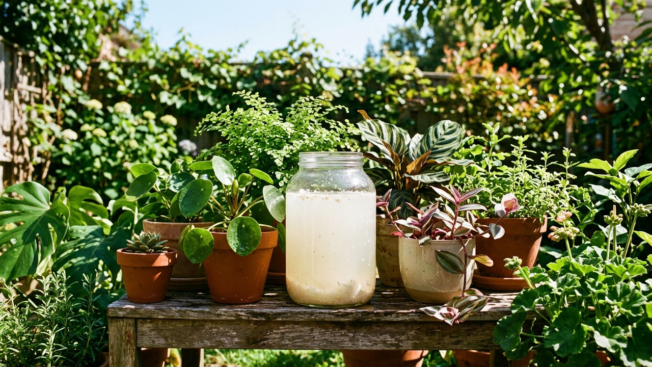 Deixar a água do arroz no sol por 2 dias: o adubo caseiro fermentado e sem cheiro que estimula o enraizamento rápido de plantas lentas no vaso
