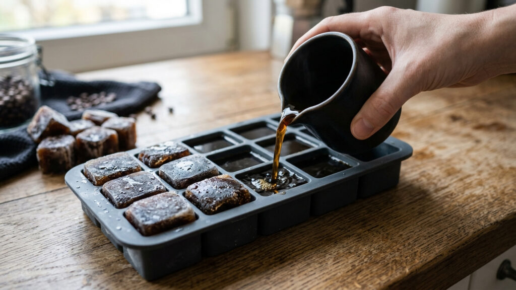 Congelar café pronto em forminhas de gelo: o truque simples para preparar bebidas geladas nos dias quentes sem diluir o sabor com água