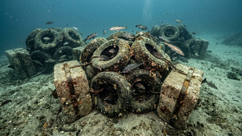 Em 1978, milhares de pneus de carros foram jogados no mar para criar um recife artificial e, 48 anos depois, o que aconteceu no local pegou os pesquisadores de surpresa