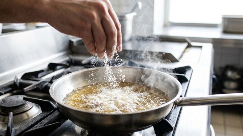 Sem espirrar óleo pelo fogão, nem fazer sujeira: o truque simples de cozinha que resolve o problema na hora de fritar