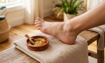 Esfoliar os pés com açúcar e mel: para que serve essa mistura caseira, quais benefícios pode trazer para a pele ressecada e por que recomendam fazer esse cuidado à noite, antes de dormir