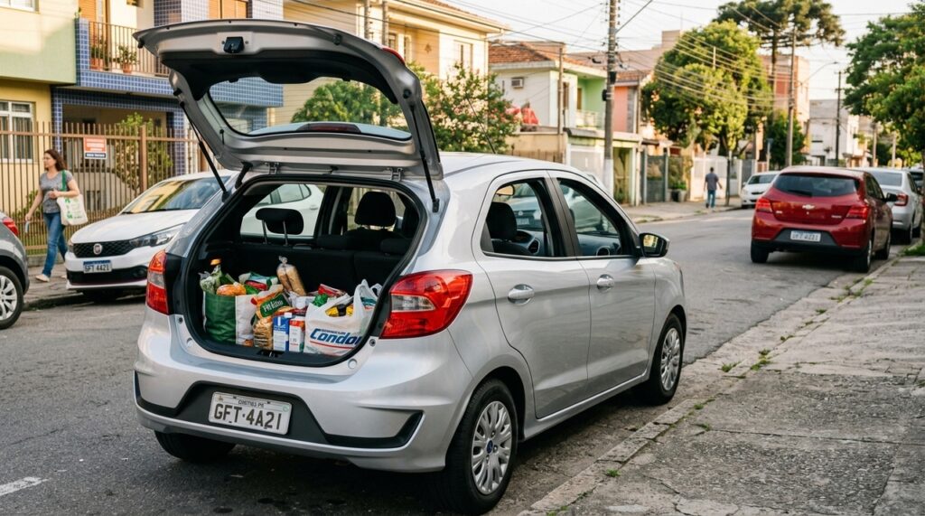 Ford Ka 2019 usado custa cerca de R$ 40 mil e pode ser alternativa ao Kwid 0 km, com motor 1.0 de 85 cv, porta-malas de 257 litros e consumo de até 15,6 km/l