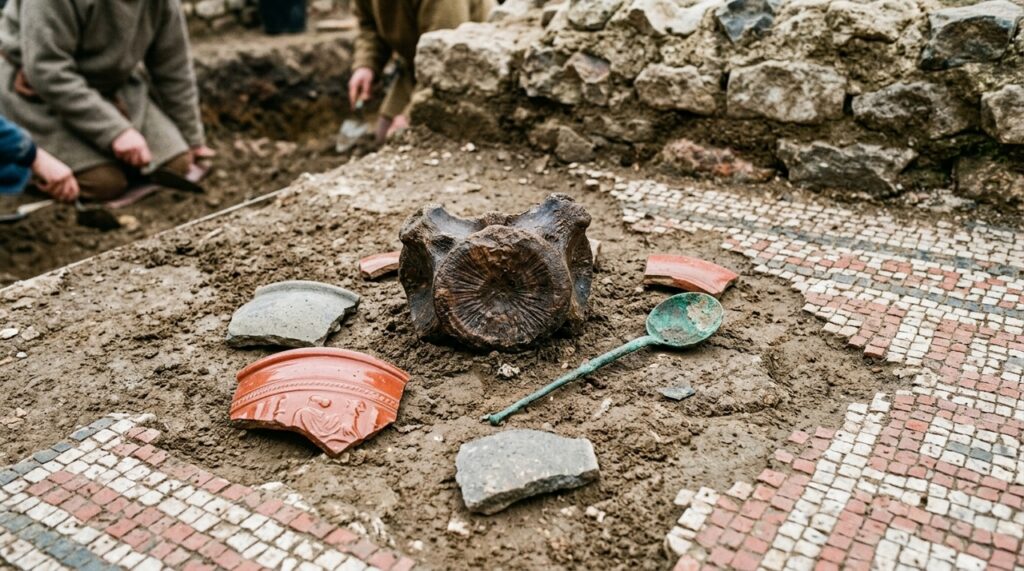 Arqueólogos encontram fóssil de criatura marinha extinta em poço de 1.800 anos e revelam um hábito inesperado dos antigos moradores