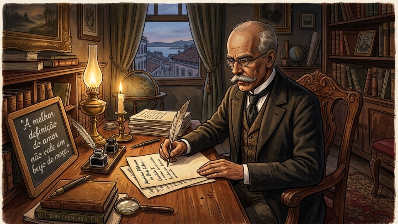 Frase do dia de Machado de Assis: "Esquecer é uma necessidade. A vida é uma lousa, em que o destino, para escrever um novo caso, precisa de apagar o caso escrito." Uma reflexão sobre seguir em frente e deixar o passado