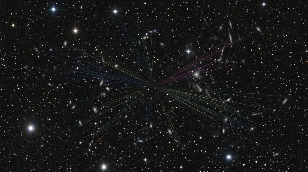 Astrônomos conseguiram revelar 72 galáxias que nunca haviam sido observadas. A nova técnica encontrou sinais de luz muito fracos escondidos nas imagens do espaço
