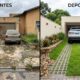 Adeus à garagem totalmente pavimentada: tendência dos anos 50 volta com força e recupera faixas de jardim para facilitar a absorção da chuva