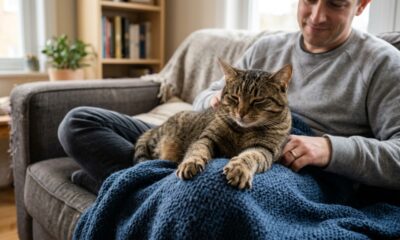 Gato “amassando pão” no colo do tutor não está apenas brincando: biólogos explicam o que esse hábito revela sobre infância, relaxamento e afeto