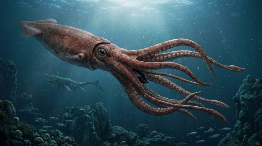 O "kraken" do Cretáceo chegava a 19 metros. Cientistas descobriram fósseis de mandíbulas que revelam um polvo gigante nos mares do Cretáceo
