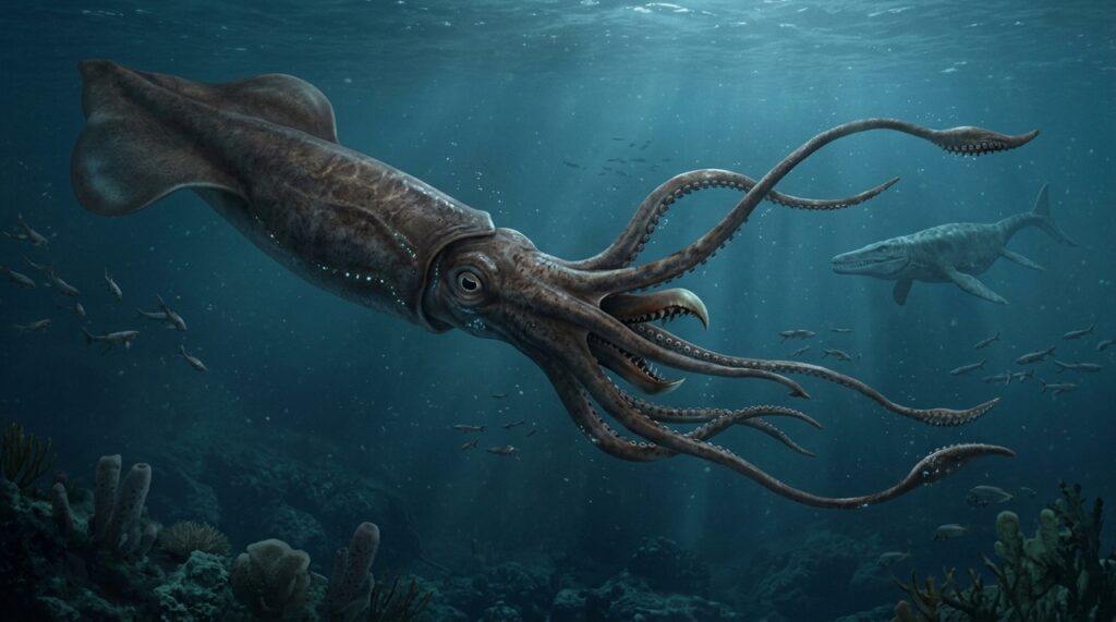O "kraken" do Cretáceo chegava a 19 metros. Cientistas descobriram fósseis de mandíbulas que revelam um polvo gigante nos mares do Cretáceo