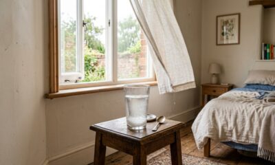 Colocar um copo com sal e vinagre no canto do quarto: para que serve e por que nossas avós já faziam esse truque antigo em casa