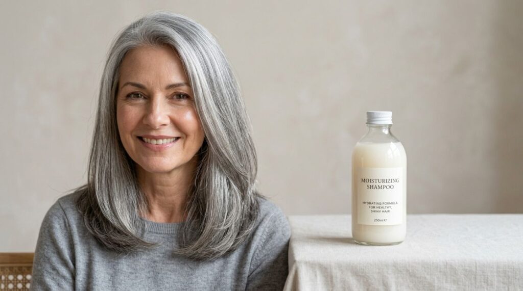 Cabeleireiros concordam: se o cabelo estiver mais opaco depois dos 50, não é apenas por causa da idade, mas também da mudança na oleosidade natural dos fios, e “o shampoo certo pode fazer a diferença”