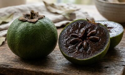 Parece um tomate verde comum, mas por dentro esta fruta tem polpa macia, cremosa e um sabor que lembra sobremesa de chocolate