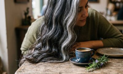 Adeus aos cabelos brancos: a mistura de café e alecrim que escurece os fios sem tintura, e o que os cabeleireiros dizem