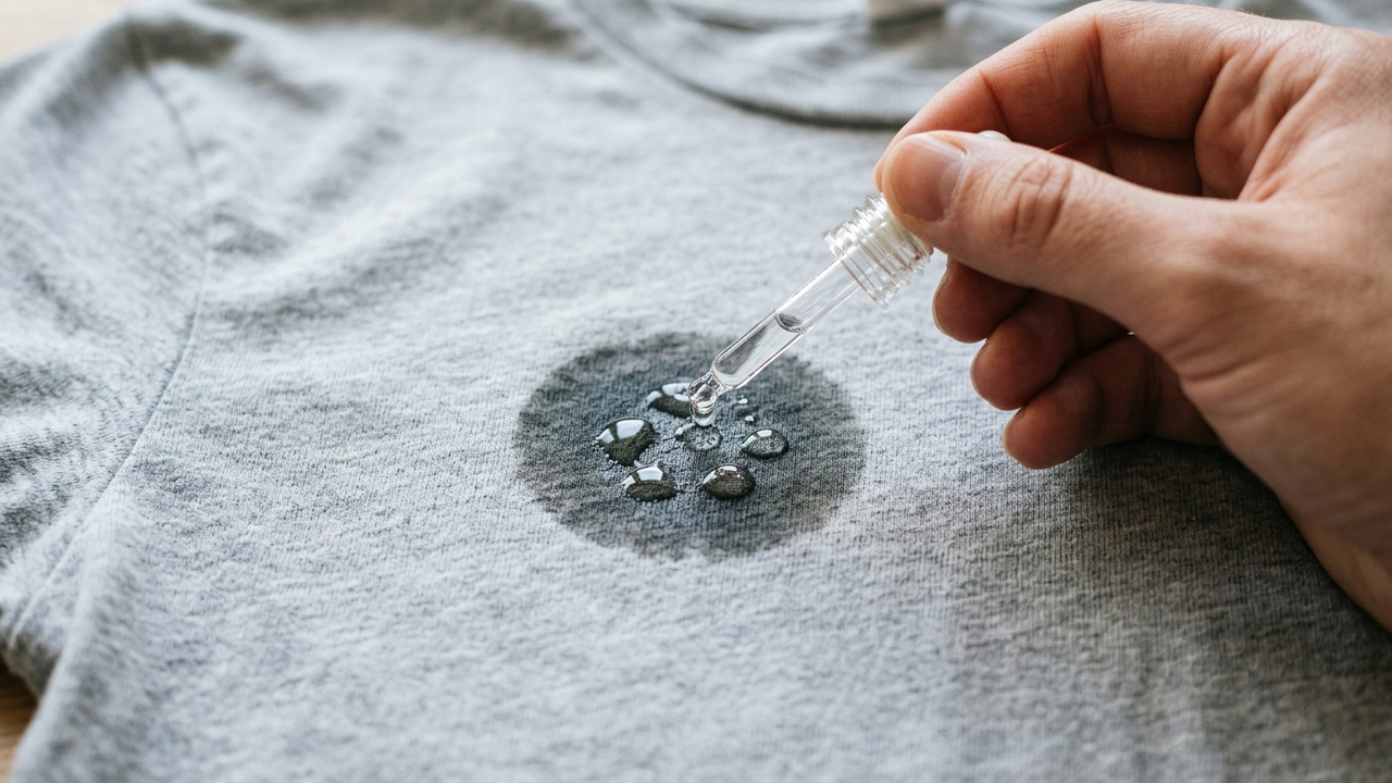 Aplicar detergente neutro puro sobre mancha de óleo recente: o truque simples antes da lavagem que descola a gordura da roupa sem esforço