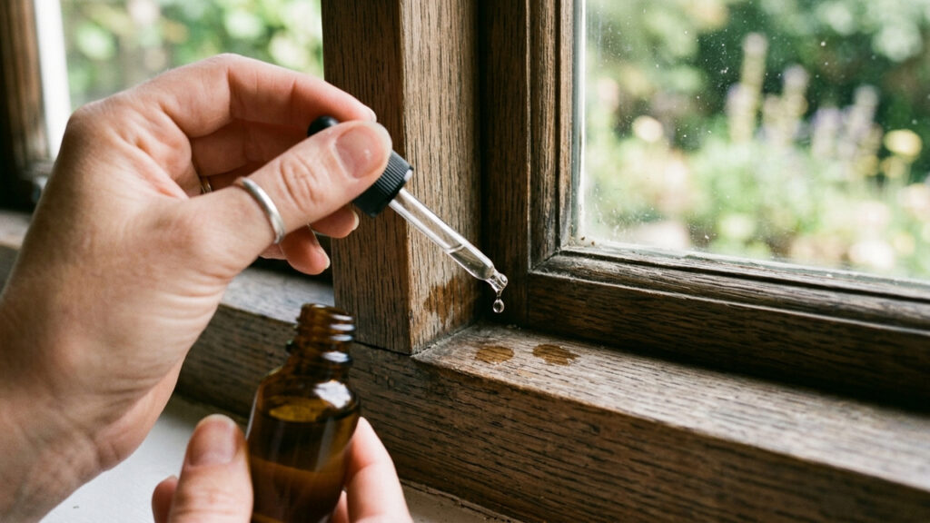 Pingar óleo de hortelã-pimenta nos cantos das janelas: a barreira olfativa natural que impede a entrada de aranhas e evita teias no teto da casa