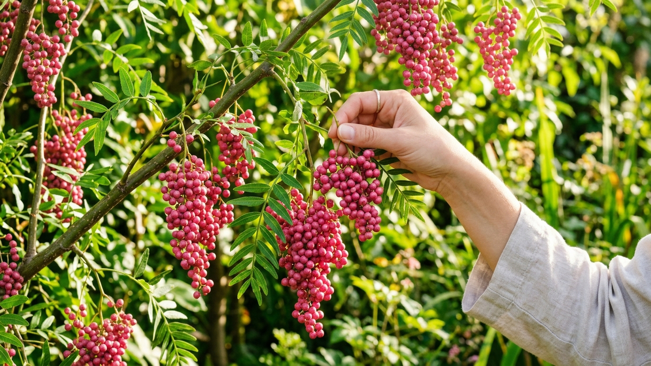 Como colher e desidratar pimenta-rosa da árvore de aroeira do próprio quintal: o passo a passo para produzir o tempero aromático em casa