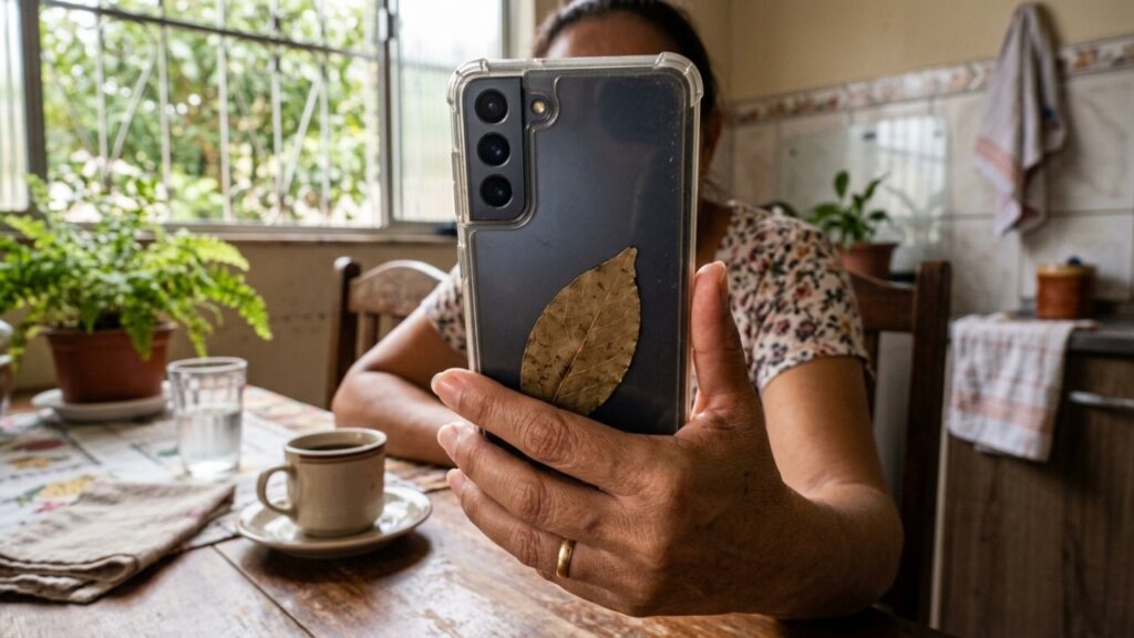 Carregar uma folha de louro na capa do celular: para que serve e por que recomendam