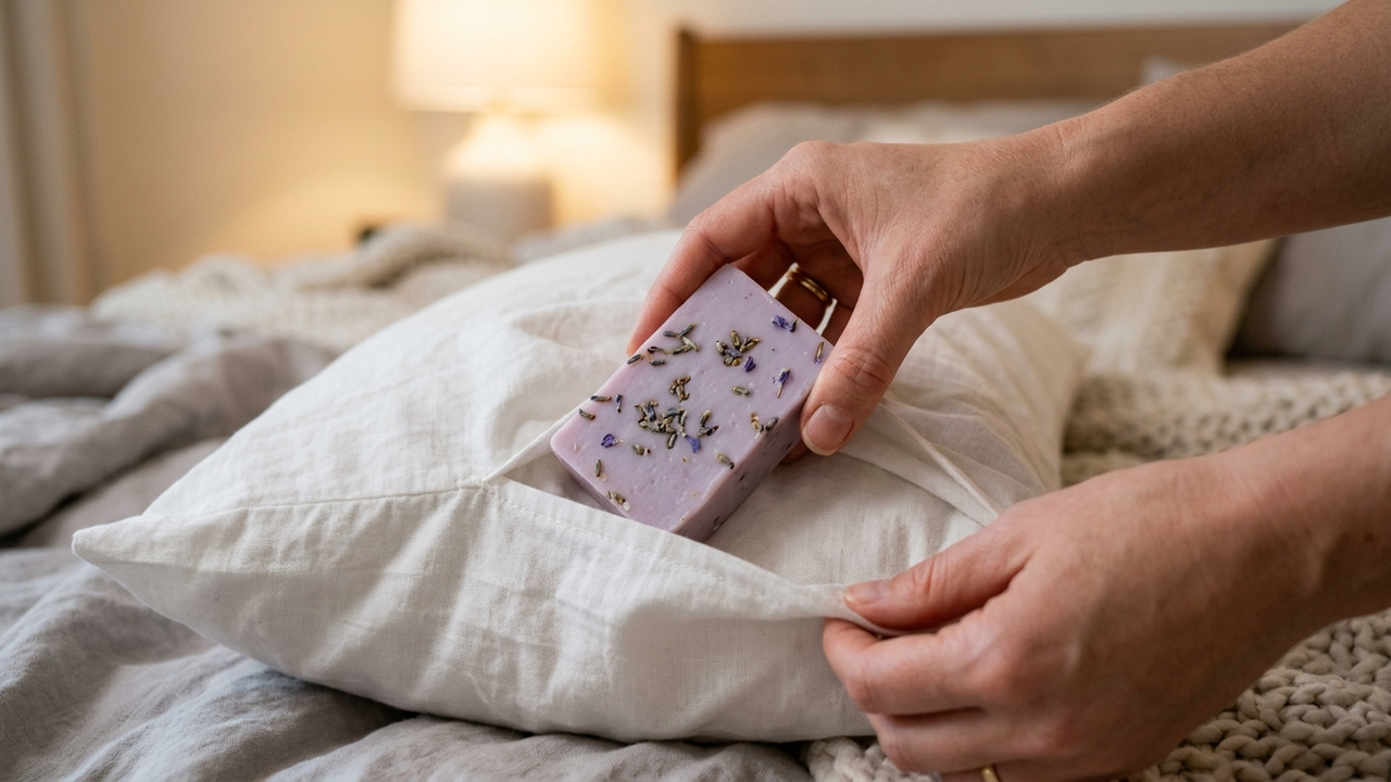 Colocar sabonete de lavanda dentro da fronha do travesseiro: o truque aromático simples que acalma o sistema nervoso e alivia a ansiedade noturna