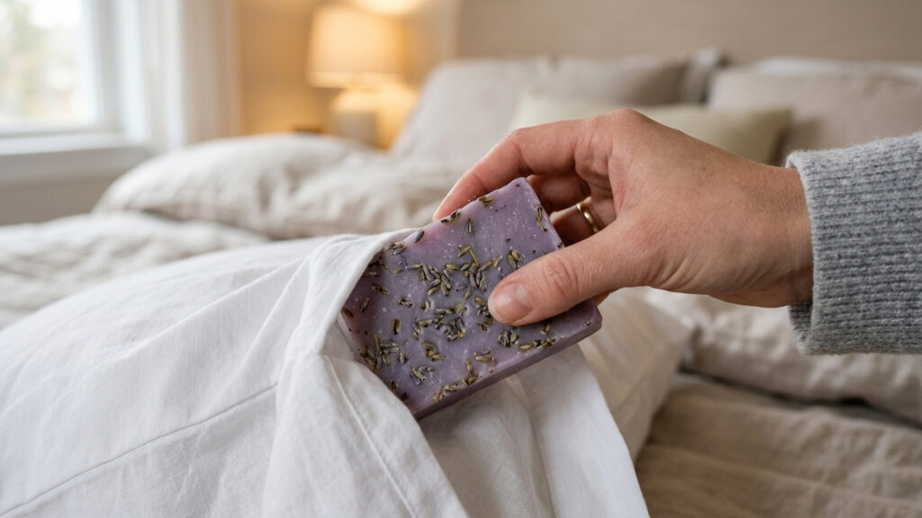 Colocar sabonete de lavanda dentro da fronha do travesseiro: o truque aromático simples que acalma o sistema nervoso e alivia a ansiedade noturna